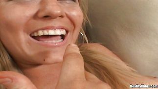Lovely blonde Sarah Starr got fucked in the booty after she was eagerly sucking stud's packing monster